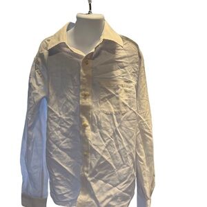 Cat & Jack Boy Long Sleeve Button-Down Shirt White Sz M 8